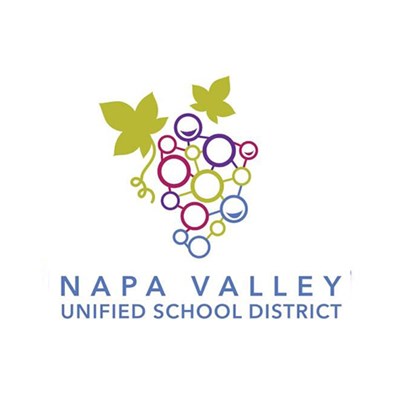 Napa Valley Unified School District logo with grapes on the vine