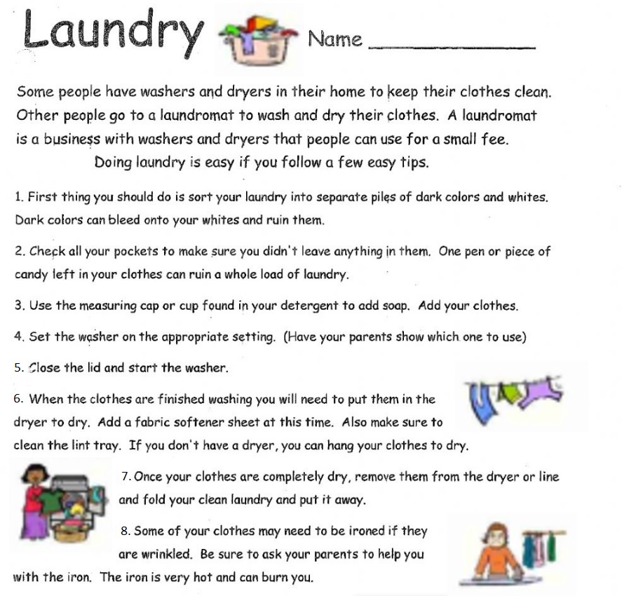 Easy steps on how to do laundry with illustrations