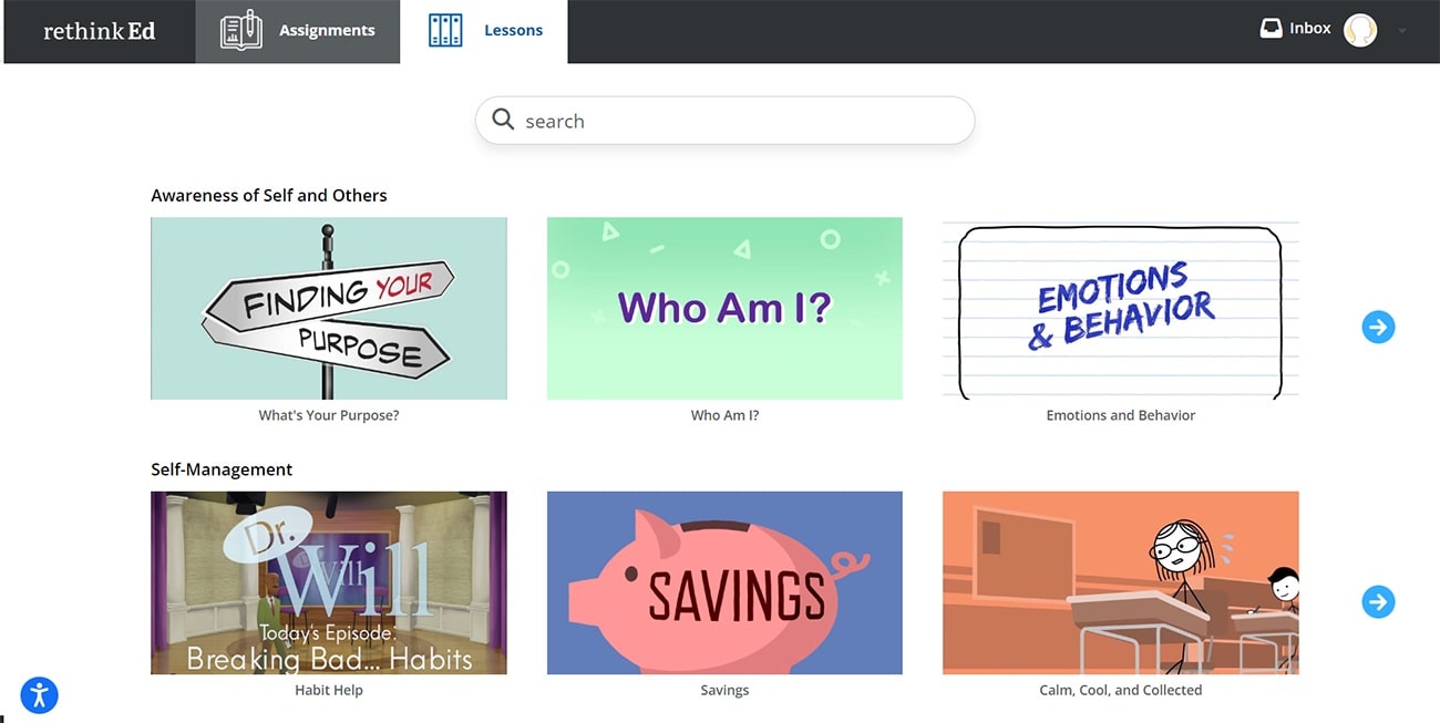 Screenshot of RethinkEd Student Activity video lesson - 10th Grade