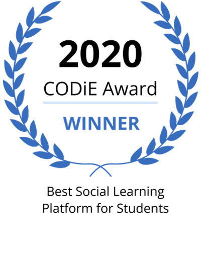 2020 CODiE Award Winner Best Social Learning Platform for Students
