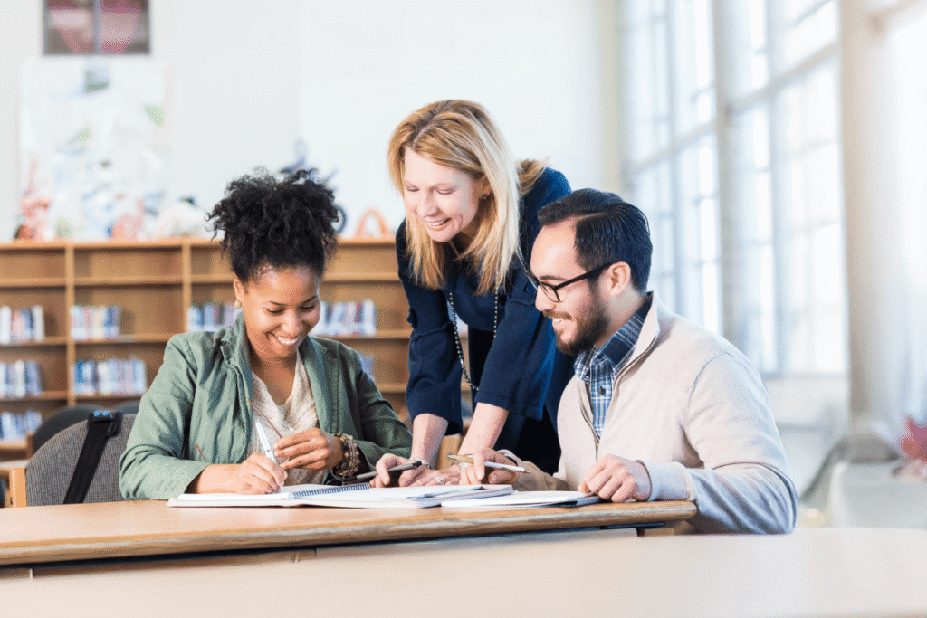 Teachers reviewing student data to build MTSS action plans